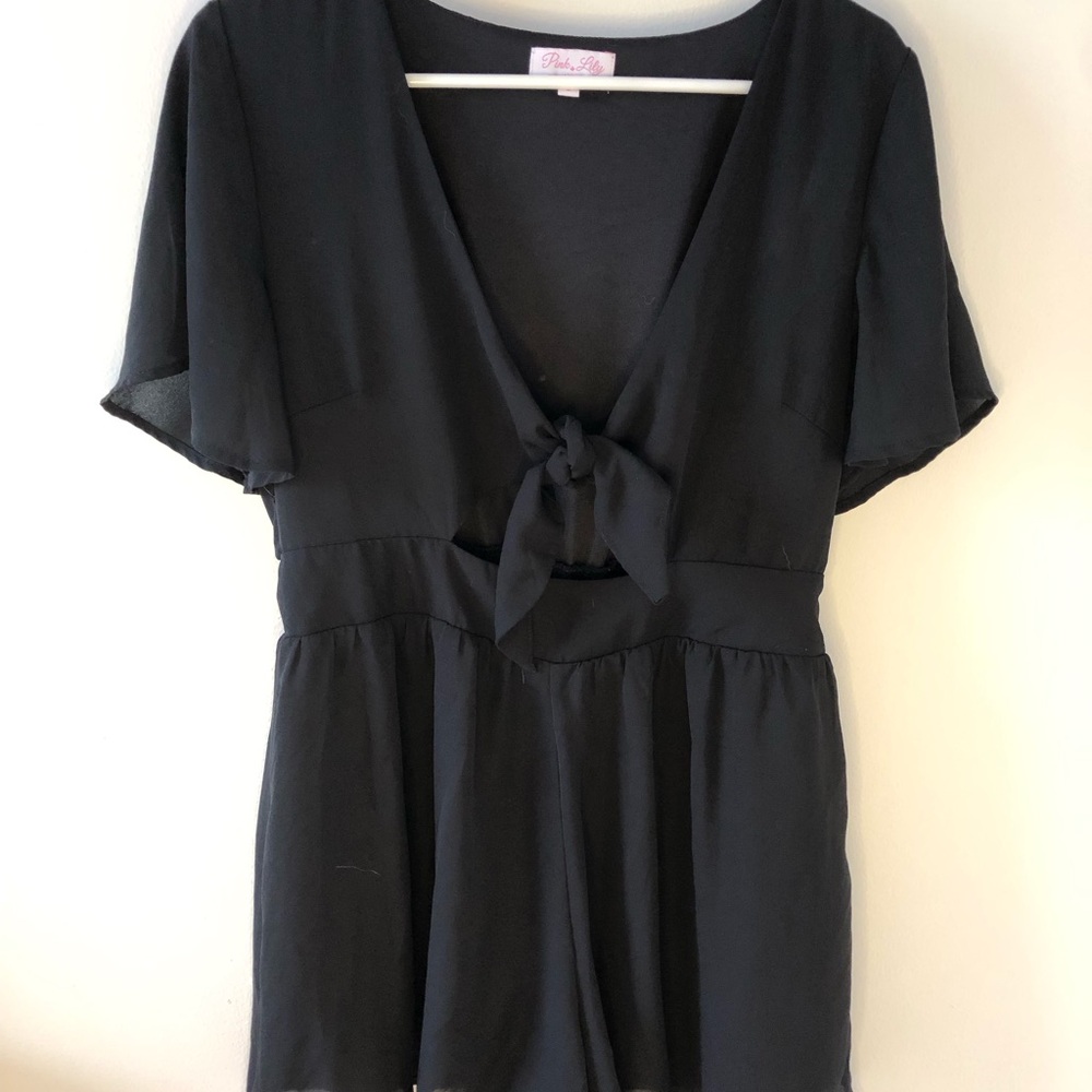 Pink lily romper